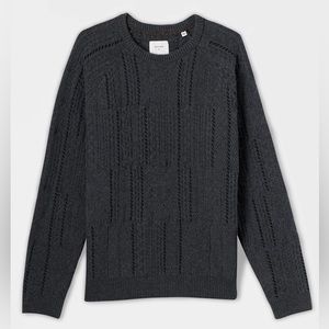 BRAND NEW Billy Reid stitched cable crewneck sweater